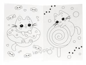 Раскраска Няшки-раскраски Котики