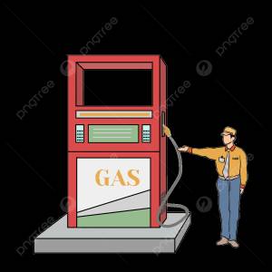 Красная АЗС в мультяшном стиле PNG , Мультяшный стиль, АЗС, красный PNG картинки и пнг PSD рисунок для й загрузки