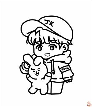 Бесплатные раскраски BT21 для печати