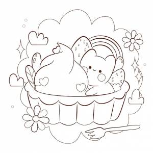 Ручная раскраска каваи