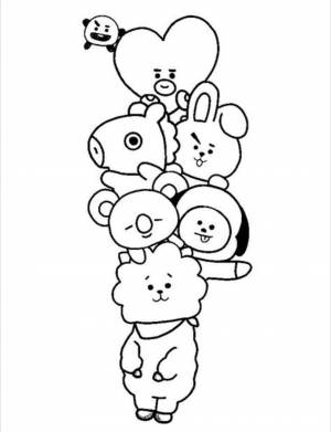 Игрушки БТС рисунки для срисовки