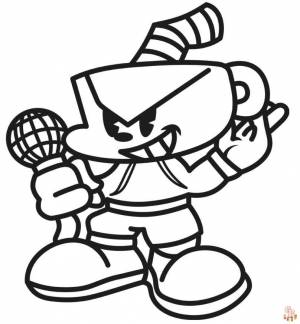 Раскраски Cuphead для печати  для детей и взрослых