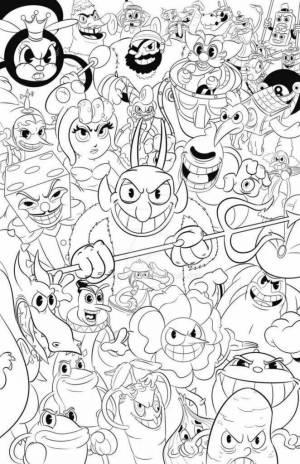 Раскраски Cuphead