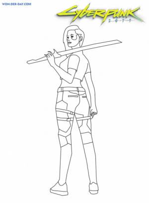 Раскраски Киберпанк 2077