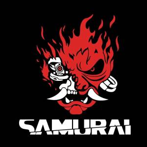 Картина по номерам Cyberpunk 2077 Samurai Logo, 40 х 40 см