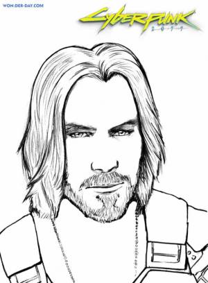 Раскраски Киберпанк 2077