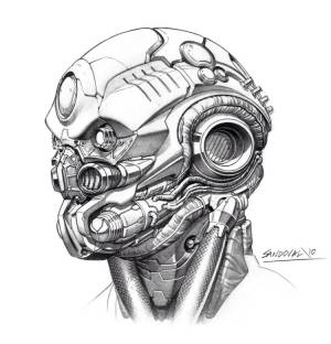 Рисунки киберпанк карандашом