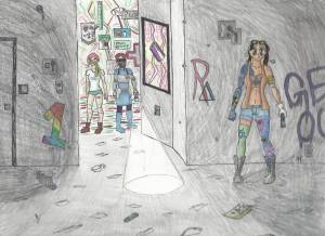 Киберпанк рисунки карандашом