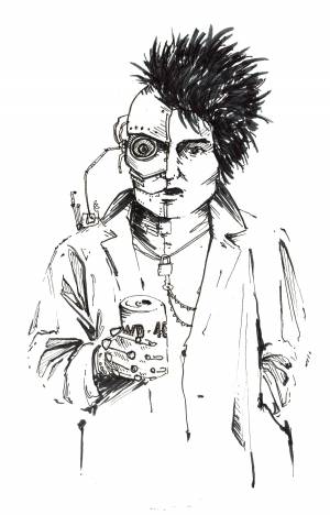 Киберпанк эскизы