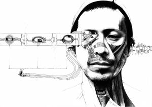 Рисунки в стиле киберпанк карандашом