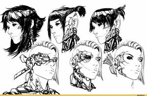 Рисунки в стиле киберпанк карандашом