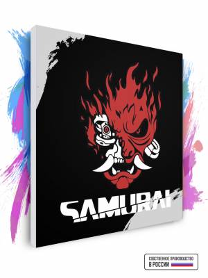 Картина по номерам Cyberpunk 2077 Samurai Logo, 60 х 60 см