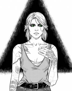 Цири, Йеннифэр и Трисс в мире Cyberpunk 2077 от Drakonart