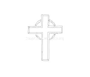 Раскраски Раскраска Крест Крест, Download print coloring page