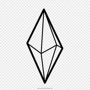 Crystal Drawing Mineral Line art Книжка-раскраска, геометрические формы, угол, текст, треугольник png