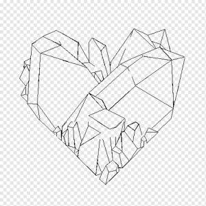 Crystal Drawing Line art, кристалл, акварель, угол, прямоугольник png