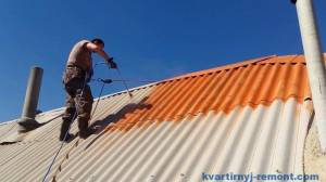Покраска шифера на крыше своими руками