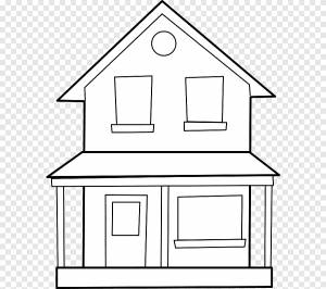 Рисование Line art House, дом, угол, белый png