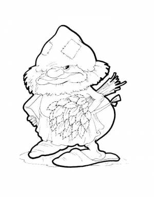 Раскраски Раскраска Леший с листьями леший