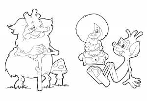 Леший раскраска