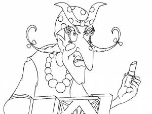 БАБА ЯГА  РАСКРАСКИ