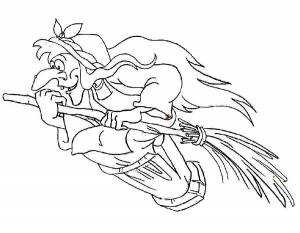 Раскраска Баба Яга  и