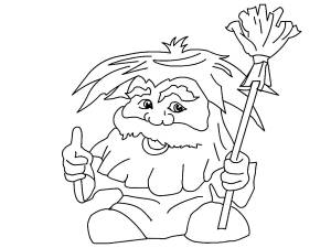 Лесовичок раскраска для детей