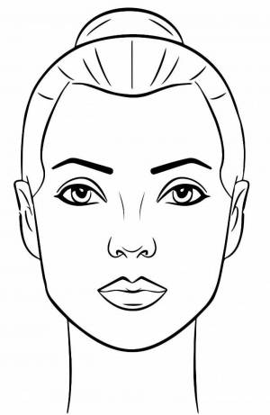 Раскраски Лицо для макияжа