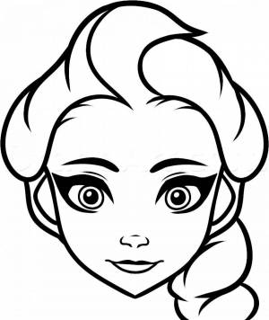 Раскраски Лицо эльзы