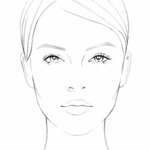 Раскраски Девушки для макияжа лицо