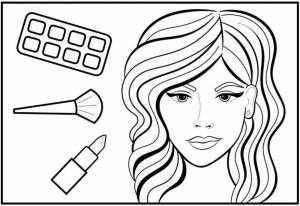 Раскраски Макияж делать