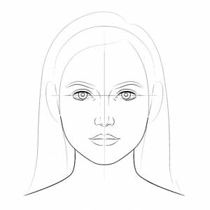 Рисунок-лицо девушки