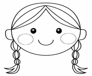 Раскраска Лицо Девочки
