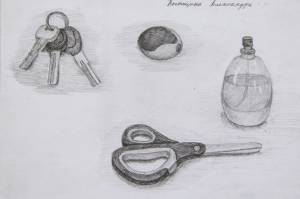 Рисунок карандашом предметы быта