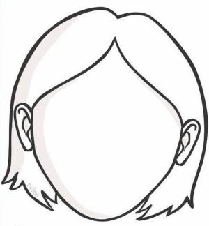 Трафарет лица мамы для детей