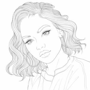 Раскраска лицо мамы