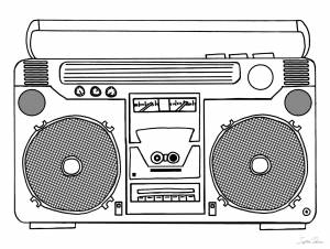 Магнитофон рисунок