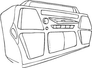 Раскраски Раскраска Магнитофон Техника