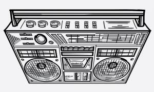 Раскраска магнитофон
