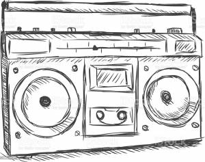 Магнитофон раскраска