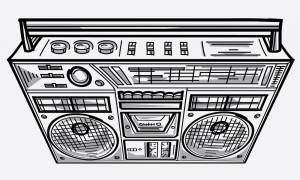 Магнитофон раскраска