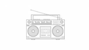 Магнитофон  магнитофон антистресс раскраски электронного оборудования магнитофон для кассет вектор