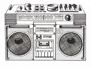 Магнитофон раскраска