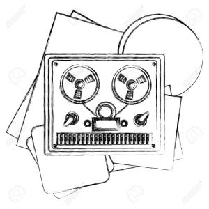 Магнитофон раскраска