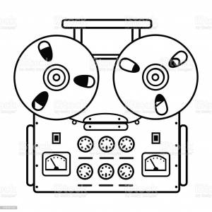 Магнитофон раскраска