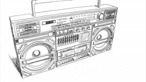 Магнитофон раскраска
