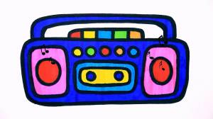 Как нарисовать кассетный магнитофон
