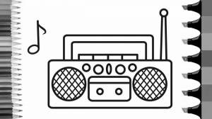 Раскраски Магнитофон