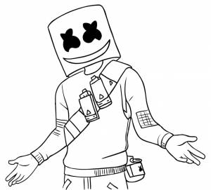 Раскраска Marshmello