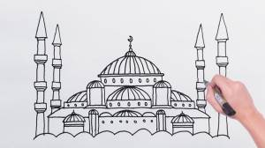 Мечеть нарисовать